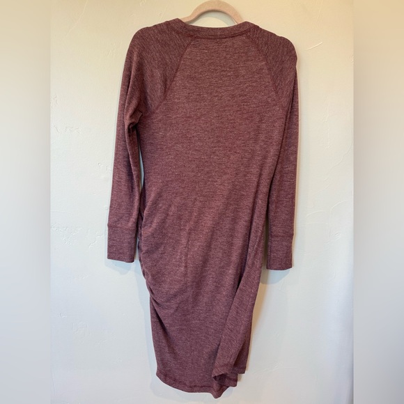 Banana Republic Heathered Burgundy Sweatshirt Dress Size Medium - Picture 5 of 10